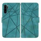 For Huawei P30 Pro Skin Feel Geometric Lines Leather Phone Case(Green) - 2