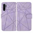 For Huawei P30 Pro Skin Feel Geometric Lines Leather Phone Case(Purple) - 2