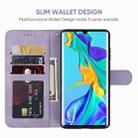 For Huawei P30 Pro Skin Feel Geometric Lines Leather Phone Case(Purple) - 3