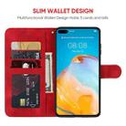 For Huawei P40 Skin Feel Geometric Lines Leather Phone Case(Red) - 3