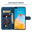 For Huawei P40 Skin Feel Geometric Lines Leather Phone Case(Blue) - 3