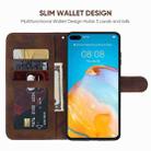 For Huawei P40 Skin Feel Geometric Lines Leather Phone Case(Brown) - 3