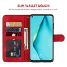 For Huawei P40 Lite Skin Feel Geometric Lines Leather Phone Case(Red) - 3