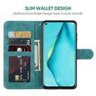 For Huawei P40 Lite Skin Feel Geometric Lines Leather Phone Case(Green) - 3