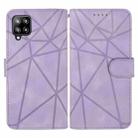 For Huawei P40 Lite Skin Feel Geometric Lines Leather Phone Case(Purple) - 2