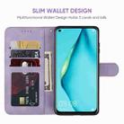 For Huawei P40 Lite Skin Feel Geometric Lines Leather Phone Case(Purple) - 3