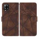For Huawei P40 Lite Skin Feel Geometric Lines Leather Phone Case(Brown) - 2