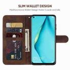 For Huawei P40 Lite Skin Feel Geometric Lines Leather Phone Case(Brown) - 3