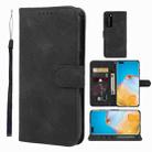 For Huawei P40 Pro Skin Feel Geometric Lines Leather Phone Case(Black) - 1