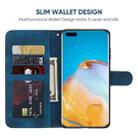 For Huawei P40 Pro Skin Feel Geometric Lines Leather Phone Case(Blue) - 3