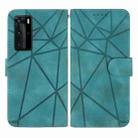 For Huawei P40 Pro Skin Feel Geometric Lines Leather Phone Case(Green) - 2