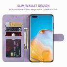 For Huawei P40 Pro Skin Feel Geometric Lines Leather Phone Case(Purple) - 3