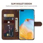 For Huawei P40 Pro Skin Feel Geometric Lines Leather Phone Case(Brown) - 3