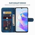 For Honor X7a Skin Feel Geometric Lines Leather Phone Case(Blue) - 3