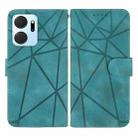 For Honor X7a Skin Feel Geometric Lines Leather Phone Case(Green) - 2