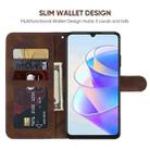 For Honor X7a Skin Feel Geometric Lines Leather Phone Case(Brown) - 3