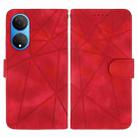 For Honor X7 Skin Feel Geometric Lines Leather Phone Case(Red) - 2