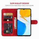 For Honor X7 Skin Feel Geometric Lines Leather Phone Case(Red) - 3