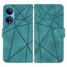 For Honor X7 Skin Feel Geometric Lines Leather Phone Case(Green) - 2