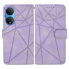 For Honor X7 Skin Feel Geometric Lines Leather Phone Case(Purple) - 2