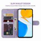For Honor X7 Skin Feel Geometric Lines Leather Phone Case(Purple) - 3