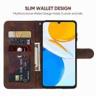 For Honor X7 Skin Feel Geometric Lines Leather Phone Case(Brown) - 3