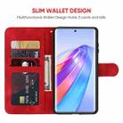 For Honor X9a Skin Feel Geometric Lines Leather Phone Case(Red) - 3