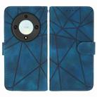 For Honor X9a Skin Feel Geometric Lines Leather Phone Case(Blue) - 2