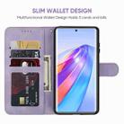 For Honor X9a Skin Feel Geometric Lines Leather Phone Case(Purple) - 3