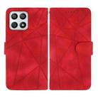 For Honor X30i Skin Feel Geometric Lines Leather Phone Case(Red) - 2