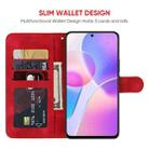 For Honor X30i Skin Feel Geometric Lines Leather Phone Case(Red) - 3