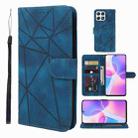 For Honor X30i Skin Feel Geometric Lines Leather Phone Case(Blue) - 1