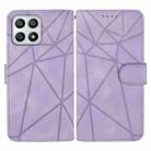 For Honor X30i Skin Feel Geometric Lines Leather Phone Case(Purple) - 2