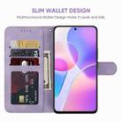 For Honor X30i Skin Feel Geometric Lines Leather Phone Case(Purple) - 3