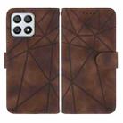 For Honor X30i Skin Feel Geometric Lines Leather Phone Case(Brown) - 2