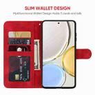 For Honor X9 Skin Feel Geometric Lines Leather Phone Case(Red) - 3