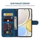 For Honor X9 Skin Feel Geometric Lines Leather Phone Case(Blue) - 3