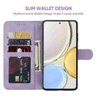 For Honor X9 Skin Feel Geometric Lines Leather Phone Case(Purple) - 3