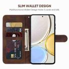 For Honor X9 Skin Feel Geometric Lines Leather Phone Case(Brown) - 3