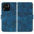 For Xiaomi Redmi 10C Skin Feel Geometric Lines Leather Phone Case(Blue) - 2