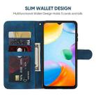 For Xiaomi Redmi 10C Skin Feel Geometric Lines Leather Phone Case(Blue) - 3