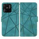 For Xiaomi Redmi 10C Skin Feel Geometric Lines Leather Phone Case(Green) - 2