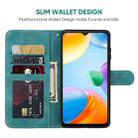 For Xiaomi Redmi 10C Skin Feel Geometric Lines Leather Phone Case(Green) - 3