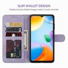 For Xiaomi Redmi 10C Skin Feel Geometric Lines Leather Phone Case(Purple) - 3