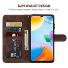 For Xiaomi Redmi 10C Skin Feel Geometric Lines Leather Phone Case(Brown) - 3