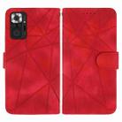 For Xiaomi Redmi Note 10 Pro Skin Feel Geometric Lines Leather Phone Case(Red) - 2