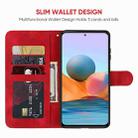 For Xiaomi Redmi Note 10 Pro Skin Feel Geometric Lines Leather Phone Case(Red) - 3