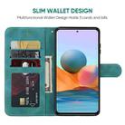 For Xiaomi Redmi Note 10 Pro Skin Feel Geometric Lines Leather Phone Case(Green) - 3