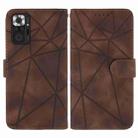 For Xiaomi Redmi Note 10 Pro Skin Feel Geometric Lines Leather Phone Case(Brown) - 2