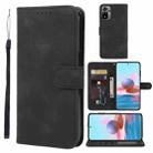 For Xiaomi Redmi Note 10S Skin Feel Geometric Lines Leather Phone Case(Black) - 1